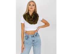 Khaki dámský šátek vzorovaný snood