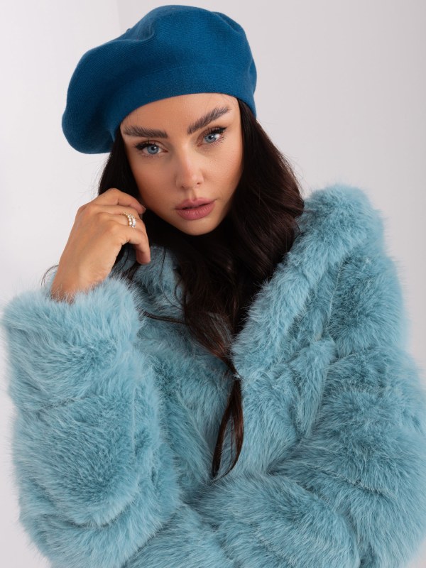 Dámský baret 231305.91P námořní modř - Wool Fashion - Dámské oblečení doplňky čepice, rukavice a šály