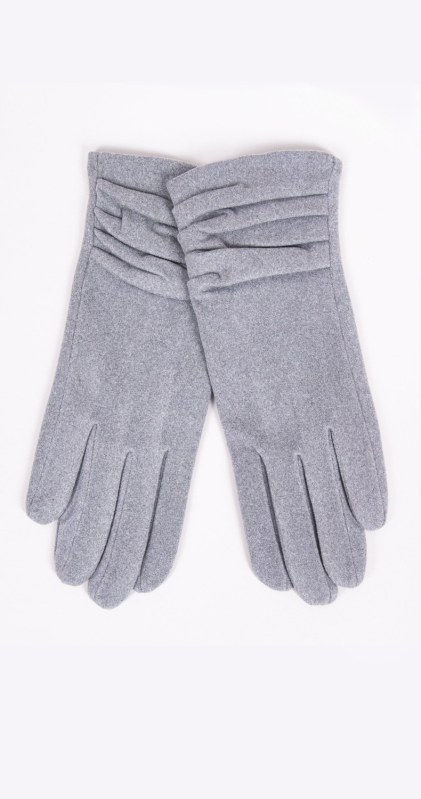 Nařasené rukavice YO! RES-0155K - Dámské oblečení doplňky čepice, rukavice a šály