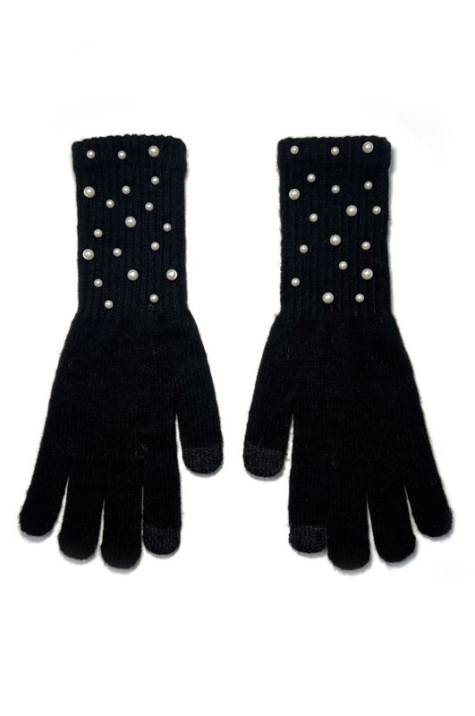 Dámské rukavice Rak R-204 Dlouhé s perlami - čepice, rukavice a šály