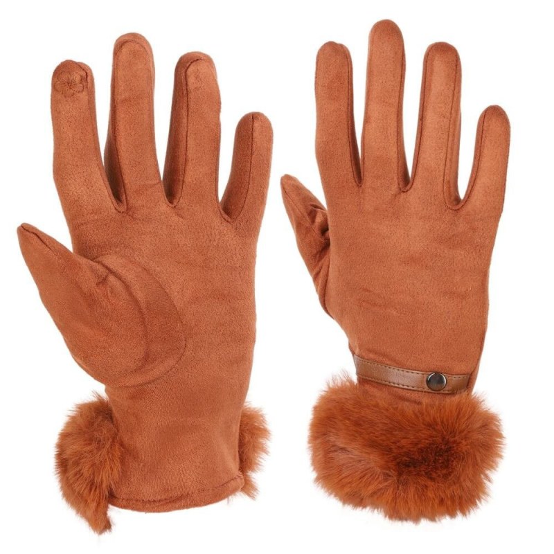Dámské rukavice Charme hnědé dotykové - Dámské oblečení doplňky čepice, rukavice a šály