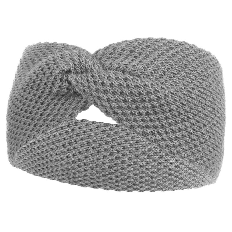 Pletená čelenka Samanta II šedá - Dámské oblečení doplňky čepice, rukavice a šály