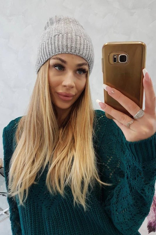 Fleecová čepice Anna K238 světle šedá - Dámské oblečení doplňky čepice, rukavice a&nbsp;šály