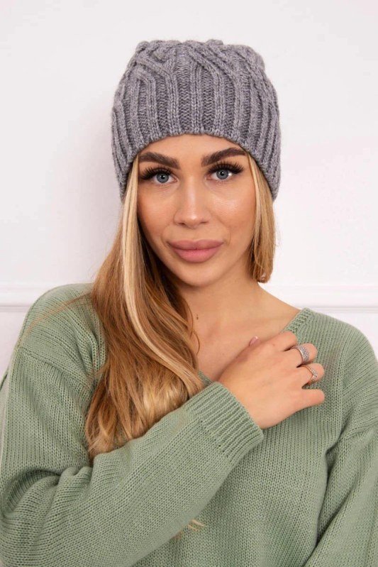 Fleecová čepice Paulina K227 tmavě šedá - Dámské oblečení doplňky čepice, rukavice a&nbsp;šály
