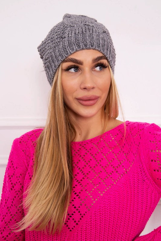 Sandra K210 tmavě šedá fleecová čepice Sandra K210 tmavě šedá fleecová čepice - Dámské oblečení doplňky čepice, rukavice a šály