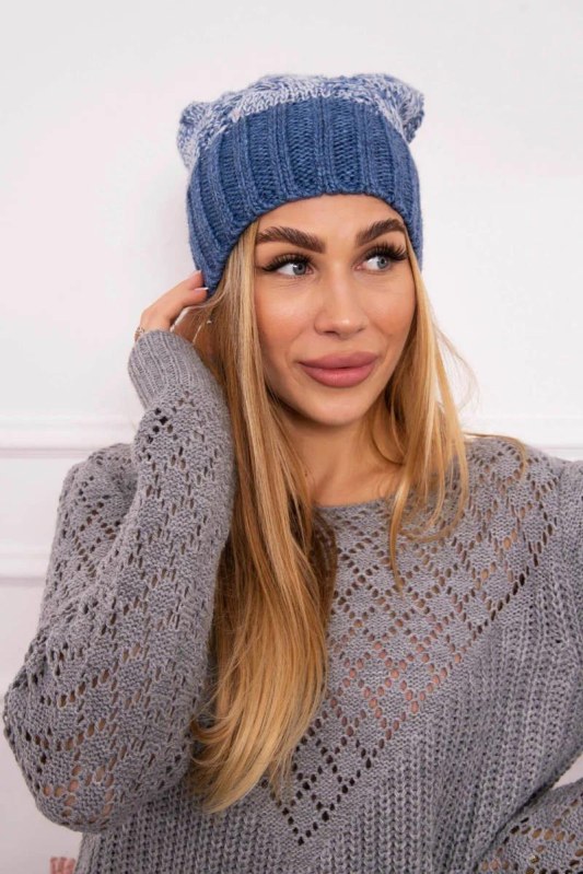 Čepice Paris fleece K213 denim - Dámské oblečení doplňky čepice, rukavice a&nbsp;šály