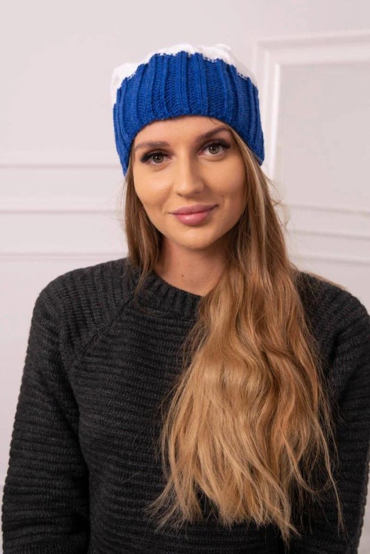 Milano fleecová čepice K203 ecru+chabra - Dámské oblečení doplňky čepice, rukavice a&nbsp;šály