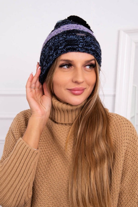 Pola fleecová čepice K267 navy+sea blue