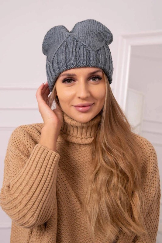 Dámská čepice Liliana K375 tmavě šedá - Dámské oblečení doplňky čepice, rukavice a&nbsp;šály