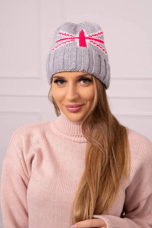 Dámská čepice Meghan K410 světle šedá - Dámské oblečení doplňky čepice, rukavice a&nbsp;šály
