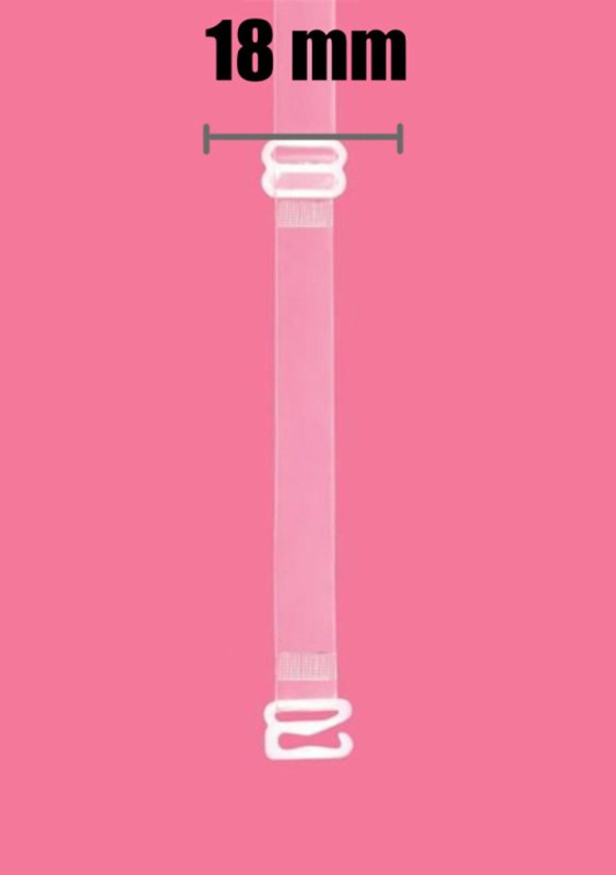 Silikonová ramínka Julimex RT-105 18mm bílý kov - Dámské oblečení doplňky