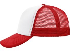 Daiber MB 70 5 panelová polyesterová síťovaná kšiltovka 03.0070 white/red