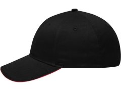Daiber MB 6212 6 panelová sandwich kšiltovka 03.6212 black/red