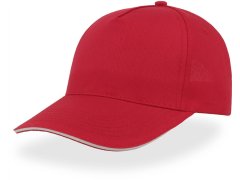 Atlantis Headwear Start Five Sandwich 5 panelová kšiltovka "Start Five Sandwich" 33.0039 red/white