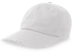 Atlantis Headwear Dad Hat Destroyed-S 6 panelová baseballová kšiltovka 33.0243 white