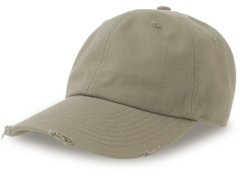 Atlantis Headwear Dad Hat Destroyed-S 6 panelová baseballová kšiltovka 33.0243 grey