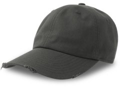 Atlantis Headwear Dad Hat Destroyed-S 6 panelová baseballová kšiltovka 33.0243 dark grey