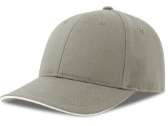 Atlantis Headwear Liberty Sandwich-S 6 panelová baseballová kšiltovka 33.0251 grey/white