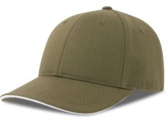 Atlantis Headwear Liberty Sandwich-S 6 panelová baseballová kšiltovka 33.0251 olive/white