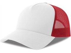 Atlantis Headwear Rapper Cotton-S 5 panelová Trucker kšiltovka 33.0260 white/red