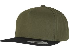 Flexfit 6007/6007T 5 panelová Snapback kšiltovka 55.6007 olive/black