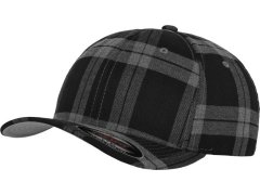 Flexfit 6197 6 panelová kšiltovka "Tartan Plaid" 55.6197 black/grey