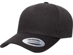Flexfit 6389 6 panelová Snapback kšiltovka "Retro" 55.6389 dark heather grey