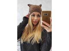 Fleecová čepice Rabbid K237 cappuccino