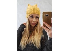 Rabbid K237 hořčicová fleecová čepice