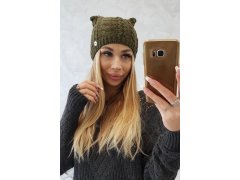 Rabbid K237 khaki fleecová čepice