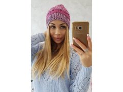 Fleecová čepice Patrycja K254 fuchsiová+růžová