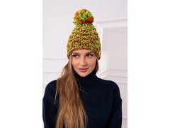 Fiona fleecová čepice K275 zelená neon+červená