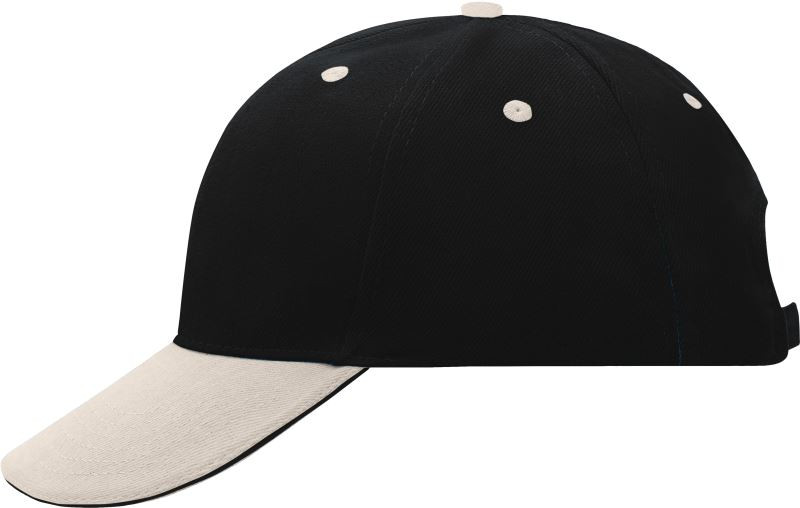 Daiber MB 24 6 panelová sandwich kšiltovka 03.0024 black/beige/black