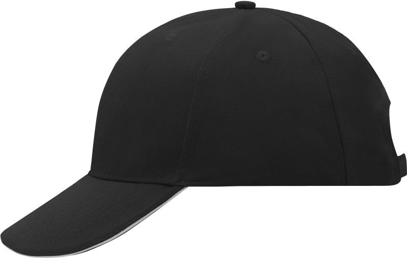 Daiber MB 24 6 panelová sandwich kšiltovka 03.0024 black/light grey - Dámské oblečení doplňky klobouky a&nbsp;kšiltovky