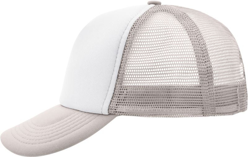 Daiber MB 70 5 panelová polyesterová síťovaná kšiltovka 03.0070 white/light grey