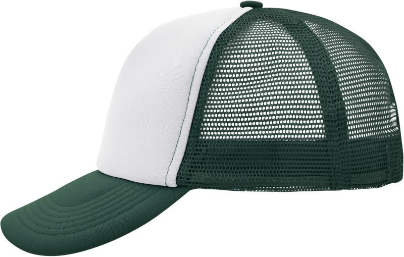 Daiber MB 70 5 panelová polyesterová síťovaná kšiltovka 03.0070 white/dark green