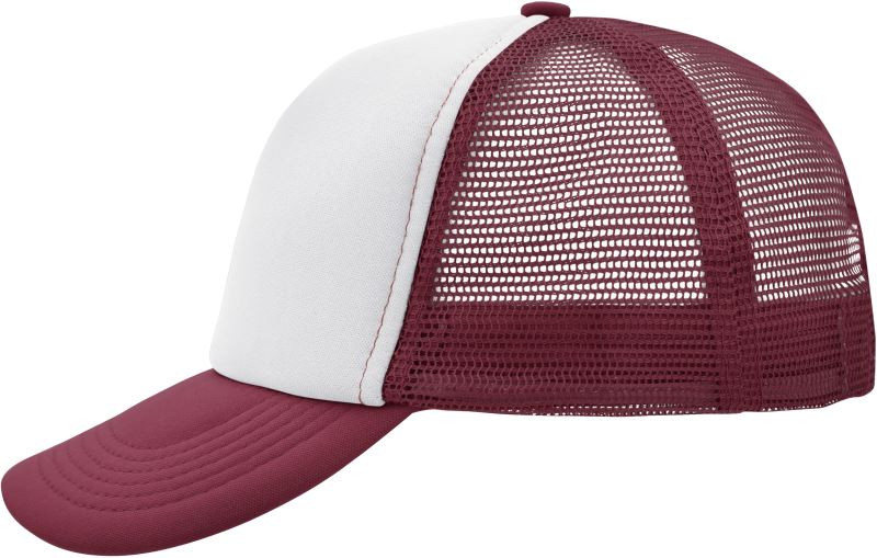 Daiber MB 70 5 panelová polyesterová síťovaná kšiltovka 03.0070 white/burgundy