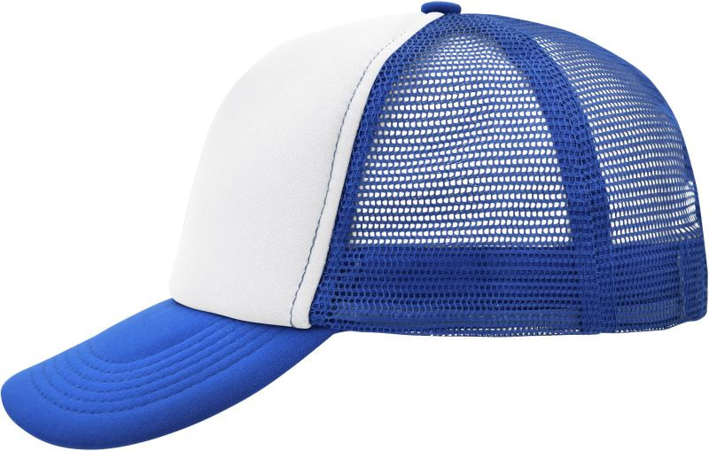 Daiber MB 70 5 panelová polyesterová síťovaná kšiltovka 03.0070 white/royal - Dámské oblečení doplňky klobouky a&nbsp;kšiltovky