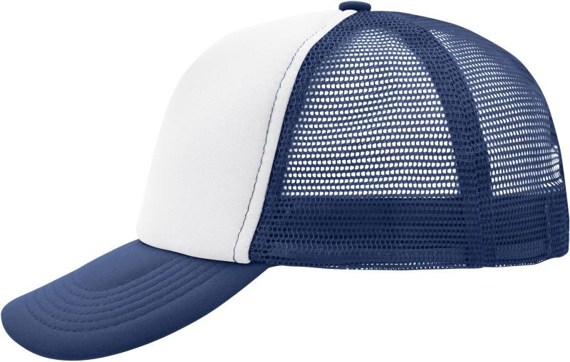 Daiber MB 70 5 panelová polyesterová síťovaná kšiltovka 03.0070 white/navy