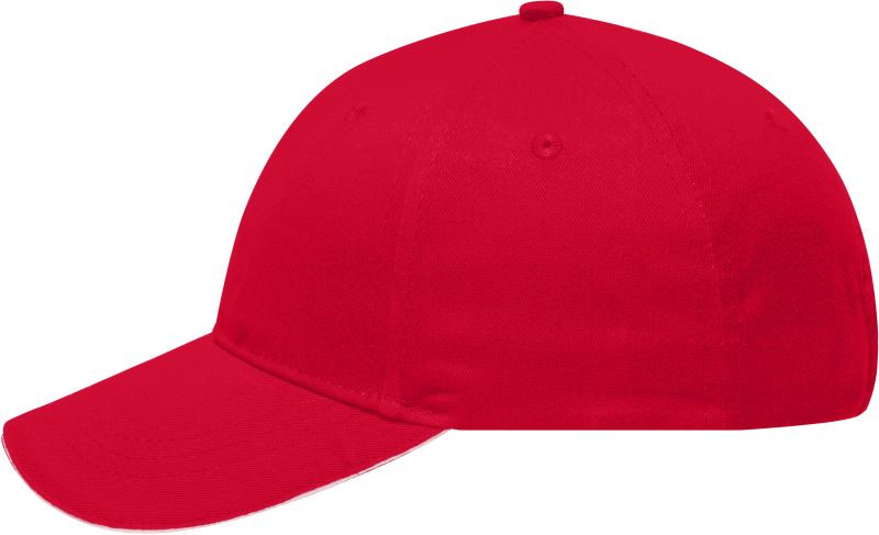 Daiber MB 6212 6 panelová sandwich kšiltovka 03.6212 red/white