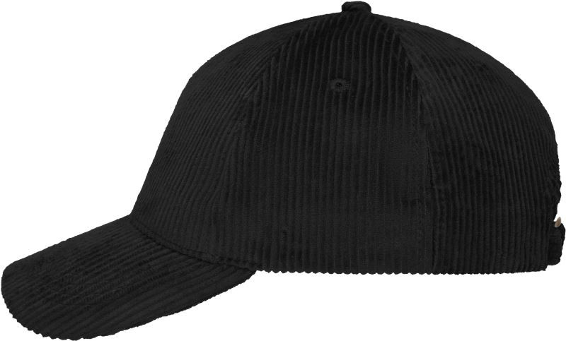 Daiber MB 6253 6 panelová manšestrová kšiltovka 03.6253 black - Dámské oblečení doplňky klobouky a&nbsp;kšiltovky