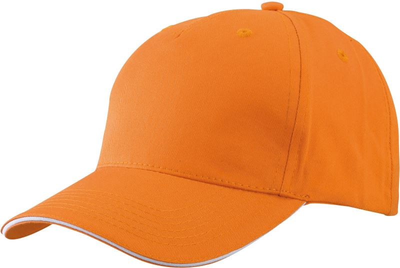 Daiber MB 6526 5 panelová sandwich kšiltovka 03.6526 orange/white