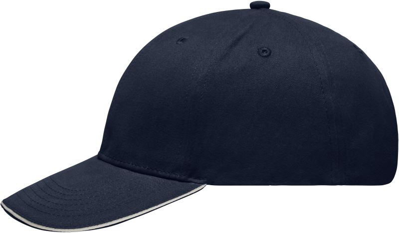 Daiber MB 6541 Lehce broušená 6 panelová sandwich kšiltovka 03.6541 navy/white