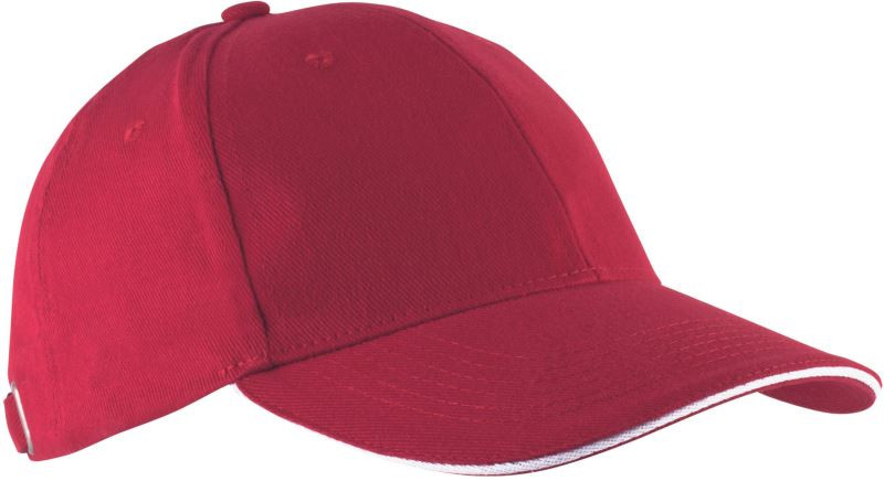 K-up KP 011 6 Panelová sandwich kšiltovka "Orlando" 20.0011 red/white
