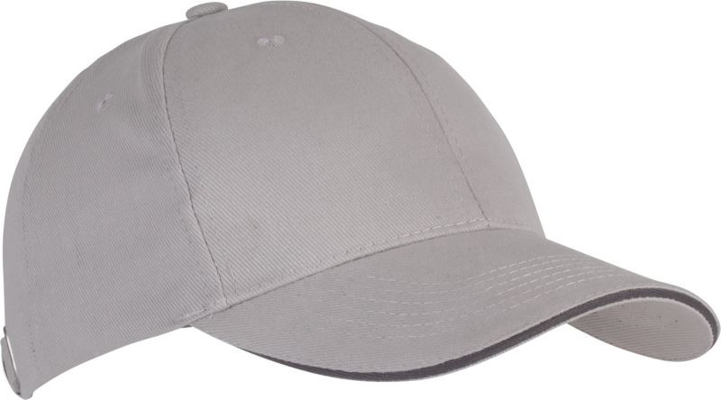 K-up KP 011 6 Panelová sandwich kšiltovka "Orlando" 20.0011 light grey/dark grey