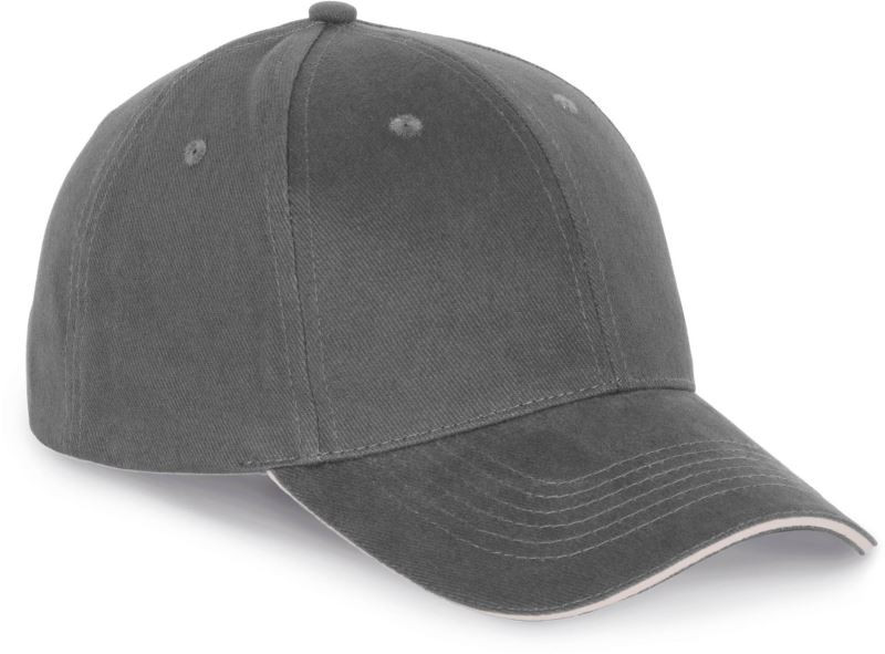 K-up KP 185 6 panelová sandwich kšiltovka 20.0185 dark grey/light grey