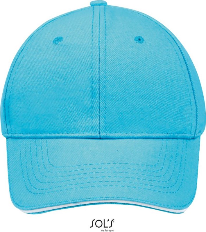 SOL´S Buffalo 6 panelová baseballová kšiltovka 25.8100 turquoise/white