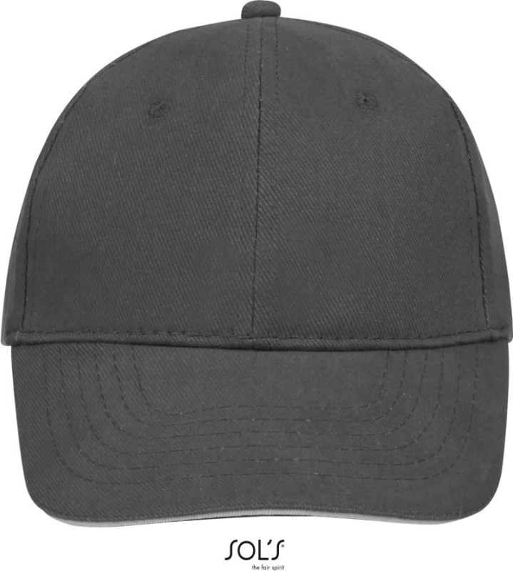 SOL´S Buffalo 6 panelová baseballová kšiltovka 25.8100 dark grey/light grey