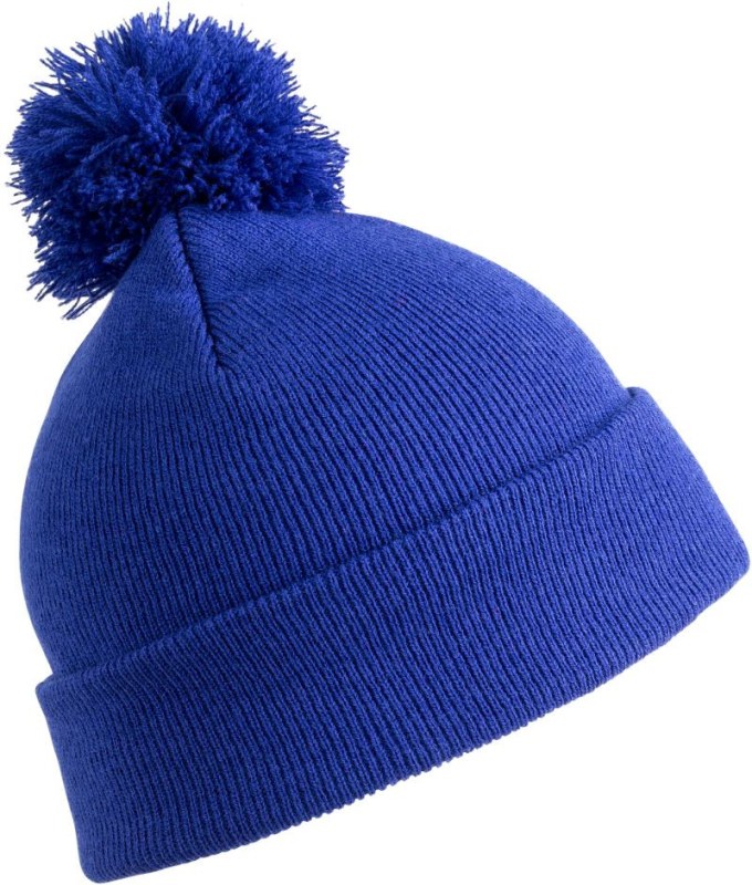 Result Headwear RC 028X Pletená čepice s&nbsp;bambulí 28.028X royal - Dámské oblečení doplňky klobouky a&nbsp;kšiltovky