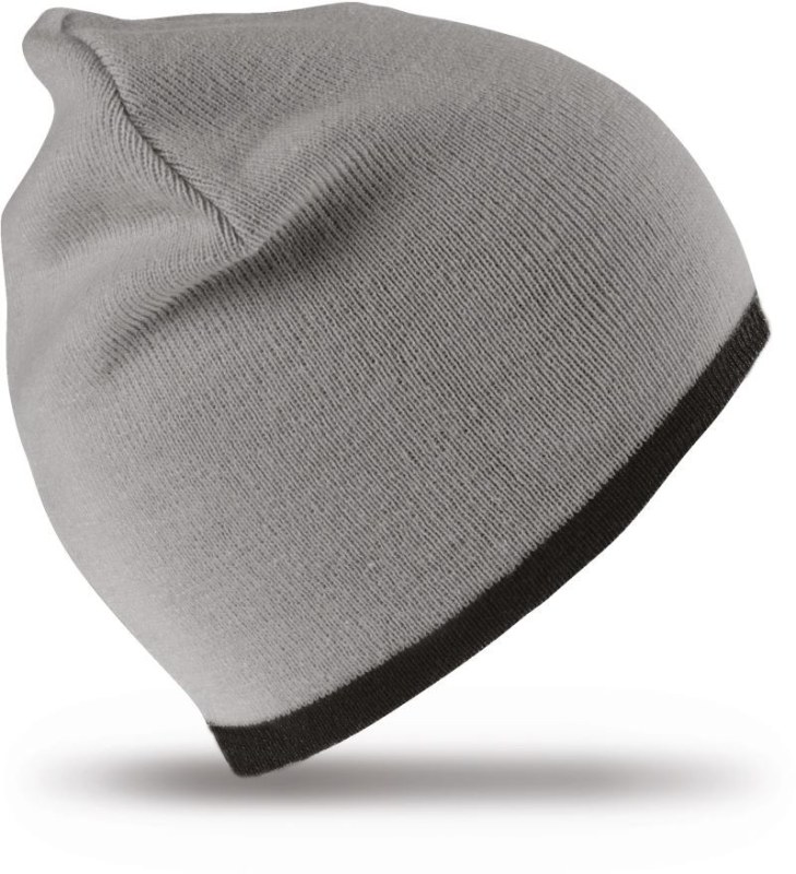Result Headwear RC 046X Oboustranná pletená čepice 28.046X grey/black